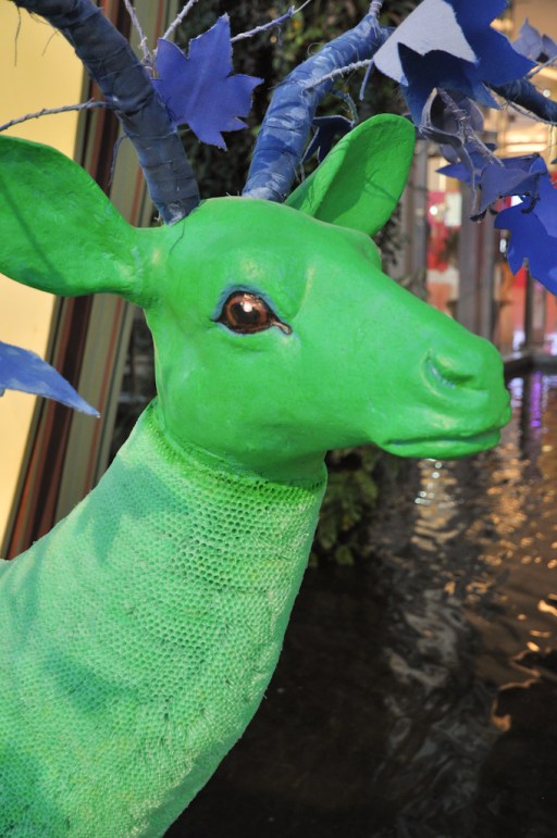 This deer's body is made up of thousands of straws cut into quarter inch pieces. That's some serious commitment.